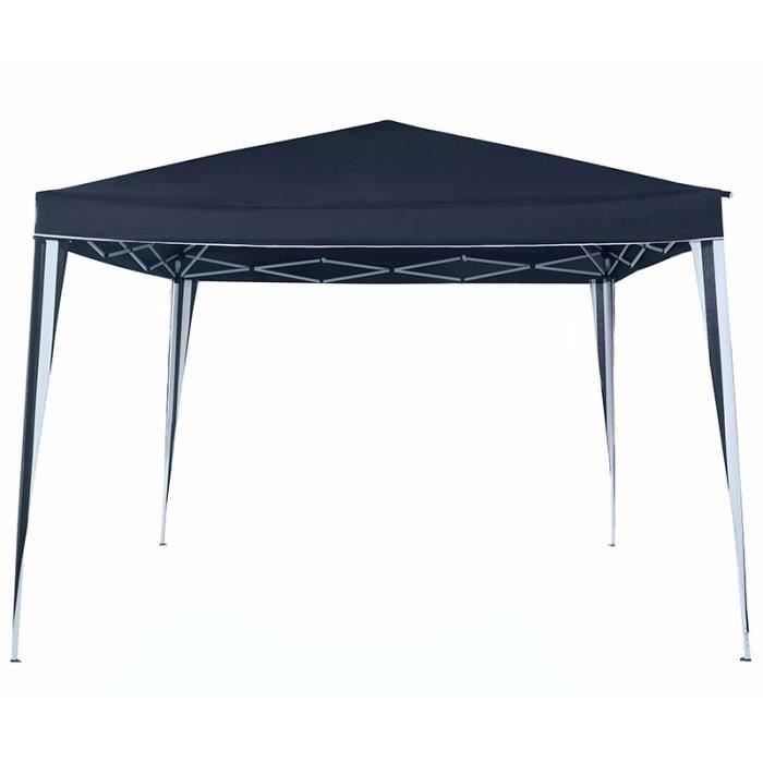 Tonnelle Pliante 3x3 Imperméable Avec 4 Parois Latérales, Installation Facile,Bleu